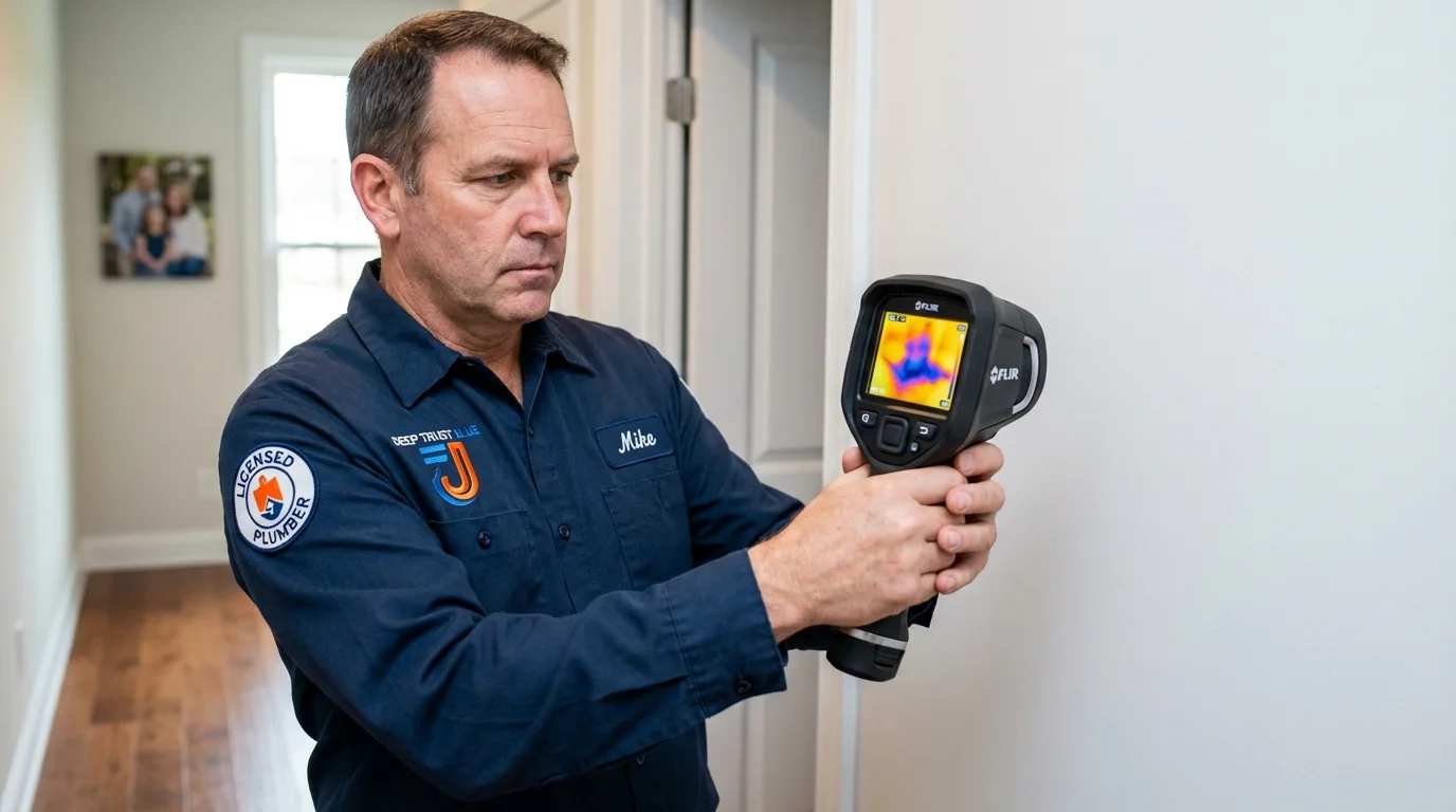 Thermal imaging leak detection by Johns Plumbing LLC in Edgewater